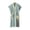 Green, variant on Cotton Robe Women Lightweight Short Sleeve Kimonos Bathrobe Knee Length Dressing Gown Casual Loungewear with Pocket S-84 Light Blue L