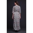 thumbnail image 3 of Bimba Robe Longue en Rayonne à Feuilles et Fleurs, Taille Smockée, Imprimée, Fente Latérale, Robe pour Femme - Xxx-Grand, 3 of 6