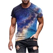 T Shirts for Men Pack Horse Retro 3D Printing Round Neck Short-sleeved Men's Spring and Autumn T-shirt Oversized T Shirts for Men Mens White Tee Shirts Mens Workout Shirts New Black 6XL
