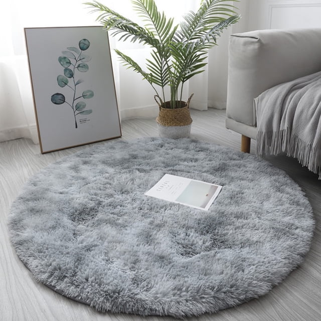 Bgsha Ultra Soft Round Area Rug Circular Shaggy Rug Fluffy Area Rugs Plush Circle Floor Carpet Mat for Teens Girls Baby Bedroom Living Room Floor Decor