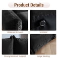 thumbnail image 4 of The Magic Home 3-Seater Modular Floor L-Shaped Chenille Sectional Sofa, Black, 4 of 12