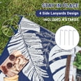 thumbnail image 4 of Tapis d'Extérieur Réversible Imperméable 8x10 Pi – Tapis Moderne en Paille Plastique – Pliable, Léger, Résistant aux UV, Sac de Rangement – Bleu Marine/blanc, É.-U., 4 of 8