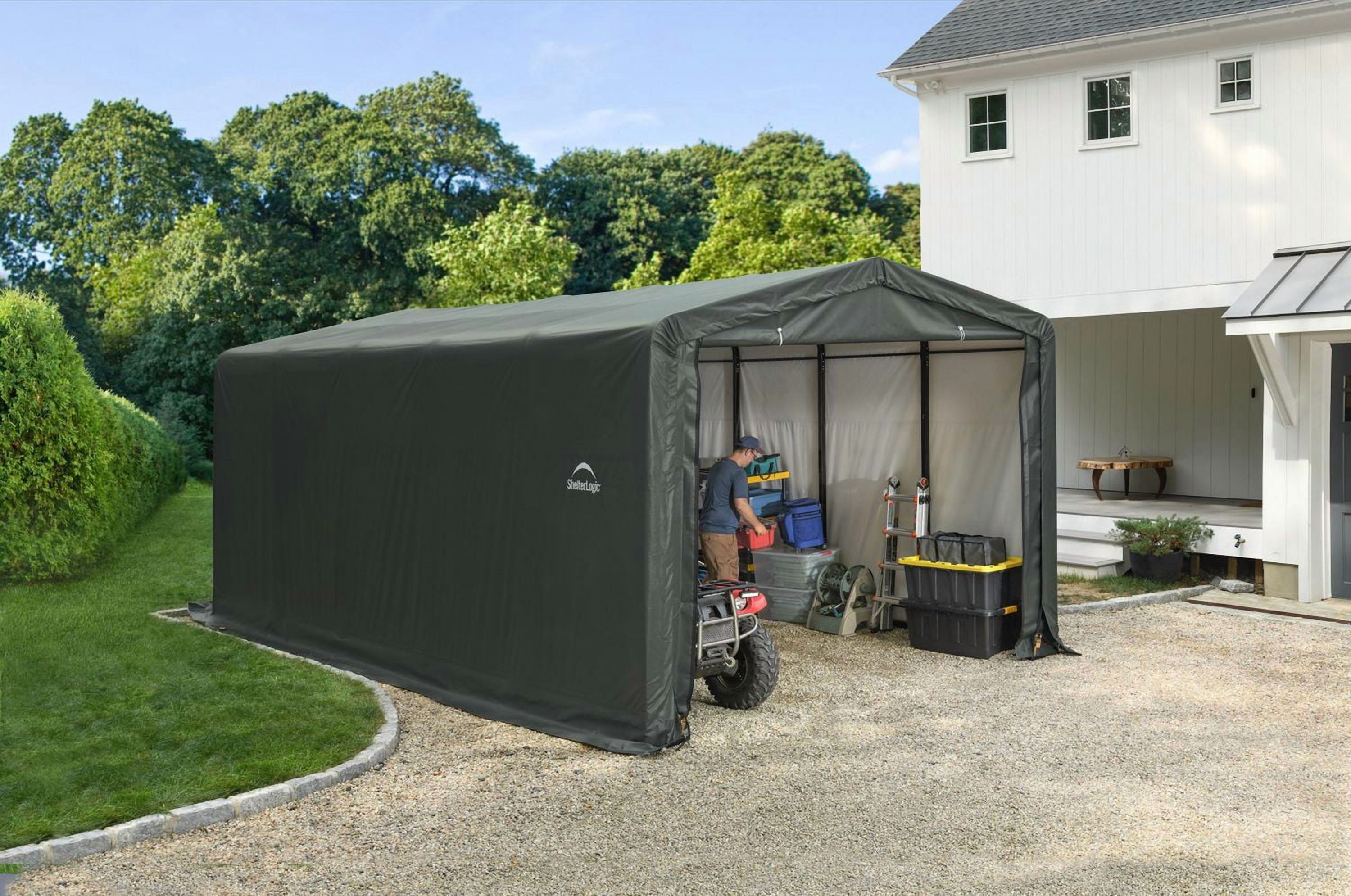 Garage ShelterTube classé vent/neige 12x23x10 Vrt