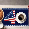 thumbnail image 1 of Jubipavy Independence Day Printed Linen Placemats Holiday Party Table Decoration Insulation Mats Table Mats, 1 of 1
