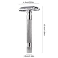 thumbnail image 2 of Amdohai 1PC Double Edge Safety Razor with Long Natural Rotatable Handle Shaving Razor Alloy Scalloped Bar Double Edge Safety Razor Shaving Open Comb Head for Men Barber Male Home Use Shaving Tools, 2 of 6