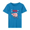 thumbnail image 4 of Pisexur T-shirt de la Saint-Valentin pour Femmes, Imprimé Amour, Manches Courtes, Col Rond, 4 of 5