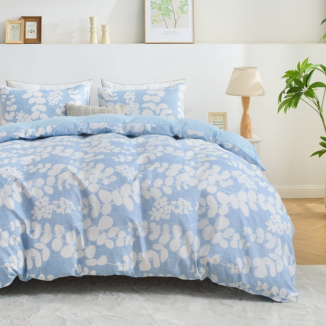 Hitime Queen Duvet Cover Set, Soft & Breathable Microfiber 3 Pieces Queen Bedding Sets, Pattern Queen Comfy Duvet Cover Set, with Zipper Closure (Queen)