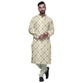 thumbnail image 4 of Atasi Designer Kurta Pajama For Men Printed Angrakha Style Casual Summer Clothing, 4 of 5