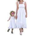 thumbnail image 1 of SUNSIOM Mommy and Me Dresses Matching Outfits Solid Color Tie-Up Spaghetti Strap A-Line Long Dress, 1 of 6
