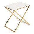 thumbnail image 2 of Kate and Laurel Laraway Table d'Appoint Pliant, 20x14x20, Blanc/or, 2 of 10
