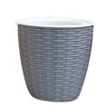 thumbnail image 1 of CAROOTU Plant Pot Cover Indoor Plastic Rattan Flower Cover Round Modern Decor Planter Durable, 1 of 7