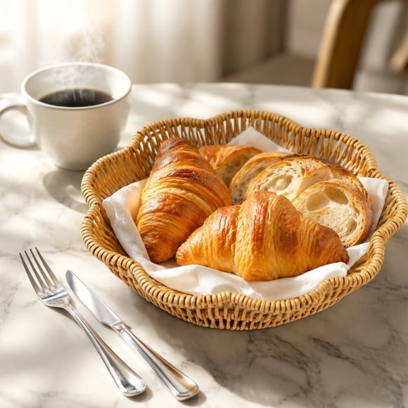 Dvkptbk Snack Inventory Heart Plates Hand-woven Rattan-like French Fries Basket Fruit Snack Basket Restaurant Decoration