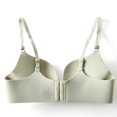 thumbnail image 2 of Wuffmeow Women‘s Solid Color Gathering Bra Thin Section No Steel Ring Seamless Bra, 2 of 3
