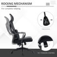 thumbnail image 4 of Vinsetto Chair Swivel Massage Lumbar Cushion USB Adjustable Seat & Headrest, 4 of 10