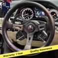 thumbnail image 3 of 13 inch Universal Deep Dish Racing MOMO Steering Wheel Car Leather Steering Wheel -, 3 of 4