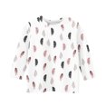 thumbnail image 2 of Jinhomg Chemises de Printemps pour Tout-Petits Décontractées à Rayures Imprimées Tuniques Hauts Garçons Filles Coupe Ample Confortables Manches 3/4 Col Ras du Cou Blouses Économies du Printemps Aujourd'hui Liquidation Multicolore 9 Ans, 2 of 4