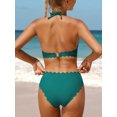 thumbnail image 5 of Charmo Women Keyhole Cutout Bikini Sexy Two Piece Bathing Suits Mid Rise Swimsuits, 5 of 5