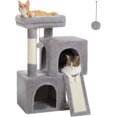 thumbnail image 1 of Cat Tree es Cat Tower with Dual Condos for Indoor Cats Plush Cat House with Padded Perch Scratching Ramp and Posts and Replaceable Balls, 1 of 6