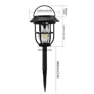 Solar Camping Lights Ground Plug Lights Outdoor Wall Mounted Lantern | Solar Powered Ambient Lighting for Garden, Patio, Walkway | Ip65 Waterproof Led Landscape Light for Yard, Pathway, Deck