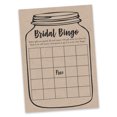thumbnail image 2 of Inkdotpot 50Rustic Kraft Mason JarBingoGameCardsFor Bridal Wedding Shower Bachelorette Party Bulk Blank Square Fill In Gift Ideas, 2 of 7