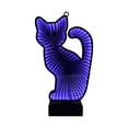 thumbnail image 1 of Way to Celebrate Halloween 12-Inch Purple Cat LED Infinity Light Decoration, 1 of 4