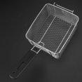 thumbnail image 4 of Stainless Steel Deep Fry Basket Rectangle Wire Mesh Strainer with Long Handle Frying Cooking Tool Food Presentation Tableware, 4 of 8