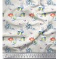thumbnail image 1 of Soimoi Rayon Fabric Fish & Octopus Ocean Print Fabric by The Yard 42 Inch Wide, 1 of 2