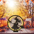 thumbnail image 3 of WHEANG Halloween Decorations Indoor Glass Globe 6.3" Battery Operated LED Lights With Bat Pattern Black Halloween Decor For Table Home, 3 of 4