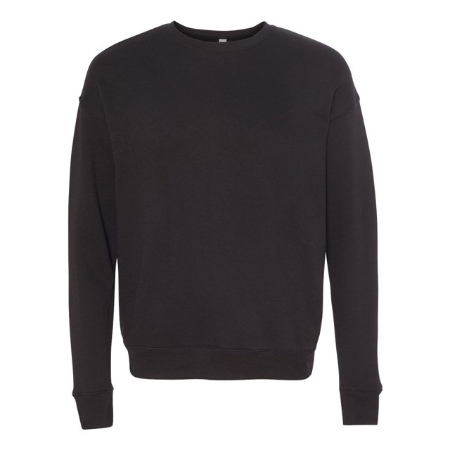 Bella Canvas Men`s Drop Shoulder Fleece, L, Black