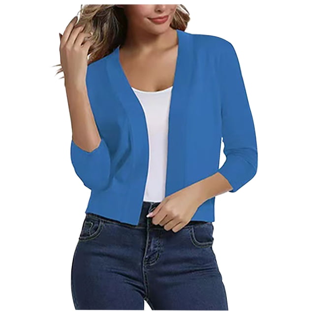 Cardigan Grande Taille Blouse Décontractée pour Femme Cardigan Doux et Ample Chandail Tricoté Hauts Courts Cardigans d'Automne pour Femmes en Liquidation