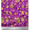 thumbnail image 1 of Soimoi Purple Rayon Fabric Mandala & Paisley Decor Fabric Printed Yard 58 Inch Wide, 1 of 4