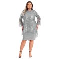thumbnail image 1 of Venjoe Robe Tailleur pour Femme Grande Taille à Manches Longues Ensemble Mère de la Mariée Invitée de Mariage Robe de Bal Gris G/0TG, 1 of 7