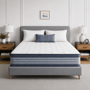 Lecuneey 12" Queen Hybrid Mattress in a Box – Cooling Memory Foam & Pocket Springs, Pressure Relief & Motion Isolation, CertiPUR-US Certified, Medium Firm Support for Back Pain Relief
