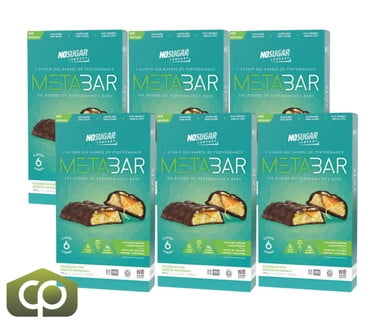 No Sugar MetaBar, Chocolate Caramel & Peanut Flavour Performance Bars (6/Case)