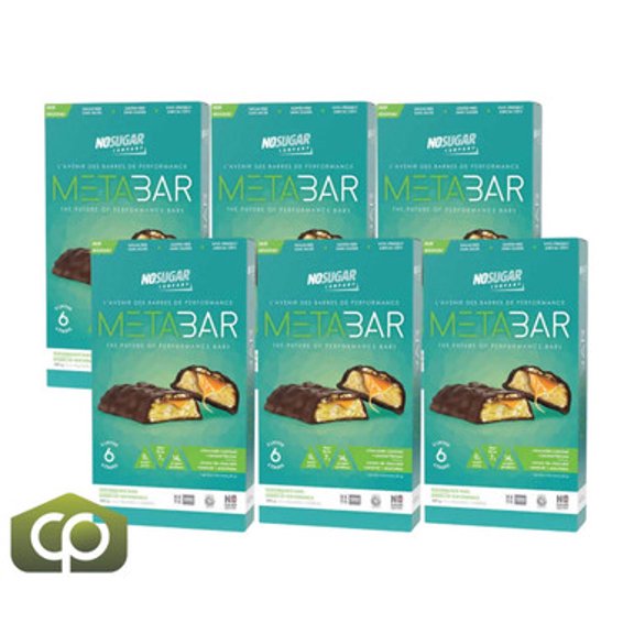 No Sugar MetaBar, Chocolate Caramel & Peanut Flavour Performance Bars (6/Case)