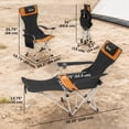 thumbnail image 3 of Outsunny Ensemble de 2 Chaises de Camping Inclinables, Chaise de Camp Pliante, Orange, 3 of 10