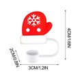 thumbnail image 3 of Couvercle de Paille de Noël Couvercle de Tasse 10mm Accessoire de Rouleau Réutilisable Bouchon de Paille Embout de Paille, 3 of 6