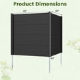 thumbnail image 2 of Gymax 48'' W x 48'' H Outdoor Privacy Fence Screen 2 Panels Air Conditioner Fence Black, 2 of 3