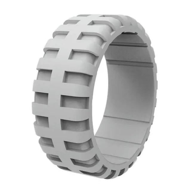 CHUANK Finger Ring Rubber Band Ring Silicone Rings Tire Pattern Wedding Men Breathable➳-01 green-10
