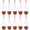 thumbnail image 1 of 10Set Brown Plastic Hanging Planter Basket Set for Garden 43X5.15X3.14in, 1 of 8