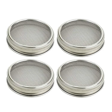 Shisuyan Silver Sprouting Lids 4Pcs 3.38X3.38X0.79In