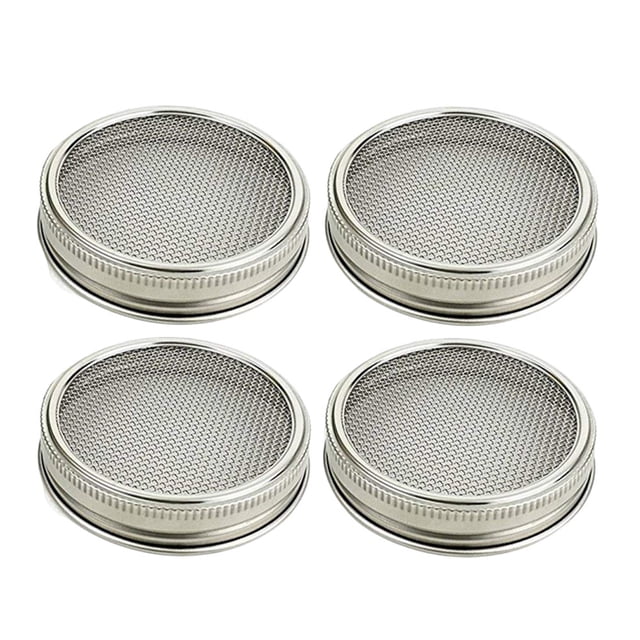 Shisuyan Couvercles de Germination Argentés 4 Pcs 3.38X3.38X0.79 Po