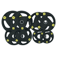 thumbnail image 1 of HAJEX Olympic Rubber Tri-Grip Plates Set 2 inch - 209LB Set - ( 5.5LB, 22LB, 33LB, & 44LB), 1 of 6