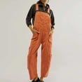 thumbnail image 2 of FAIWAD Denim Overalls Jumpsuits pour Femmes Combinaison Ample à Bretelles Ajustables à Bavette à Jambes Larges avec Poches, 2 of 7