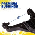 thumbnail image 4 of Convient pour Honda Civic Moog 2016-2020 Bras de Contrôle de Châssis RK643588 Remplacement OE; avec Bague; Simple, 4 of 5