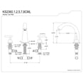 thumbnail image 3 of Kingston Brass KS2365CML Manhattan Roman Tub Filler, 3 of 5