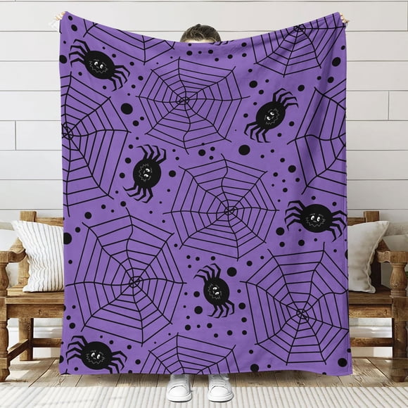 ABPWLY Halloween Pumpkin Pattern Blanket, Modern Flannelette Warm Blanket for Bedroom Clearance Room Decor Canada Days Kitchen House Decor