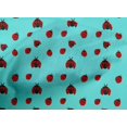 thumbnail image 4 of oneOone Tissu Popeline de Coton Bleu Aqua Rouge Insecte Matériel de Robe Tissu Imprimé Tissu au Mètre 42 Pouces de Large, 4 of 4