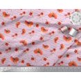 thumbnail image 2 of Soimoi Pink Georgette Viscose Fabric Text & Poppy Floral Print Fabric by Yard 42 Inch Wide, 2 of 3