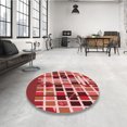 thumbnail image 4 of Ahgly Tapis d'Intérieur Lavable en Machine Carré Rouge, 3 Pieds Carré, 4 of 7